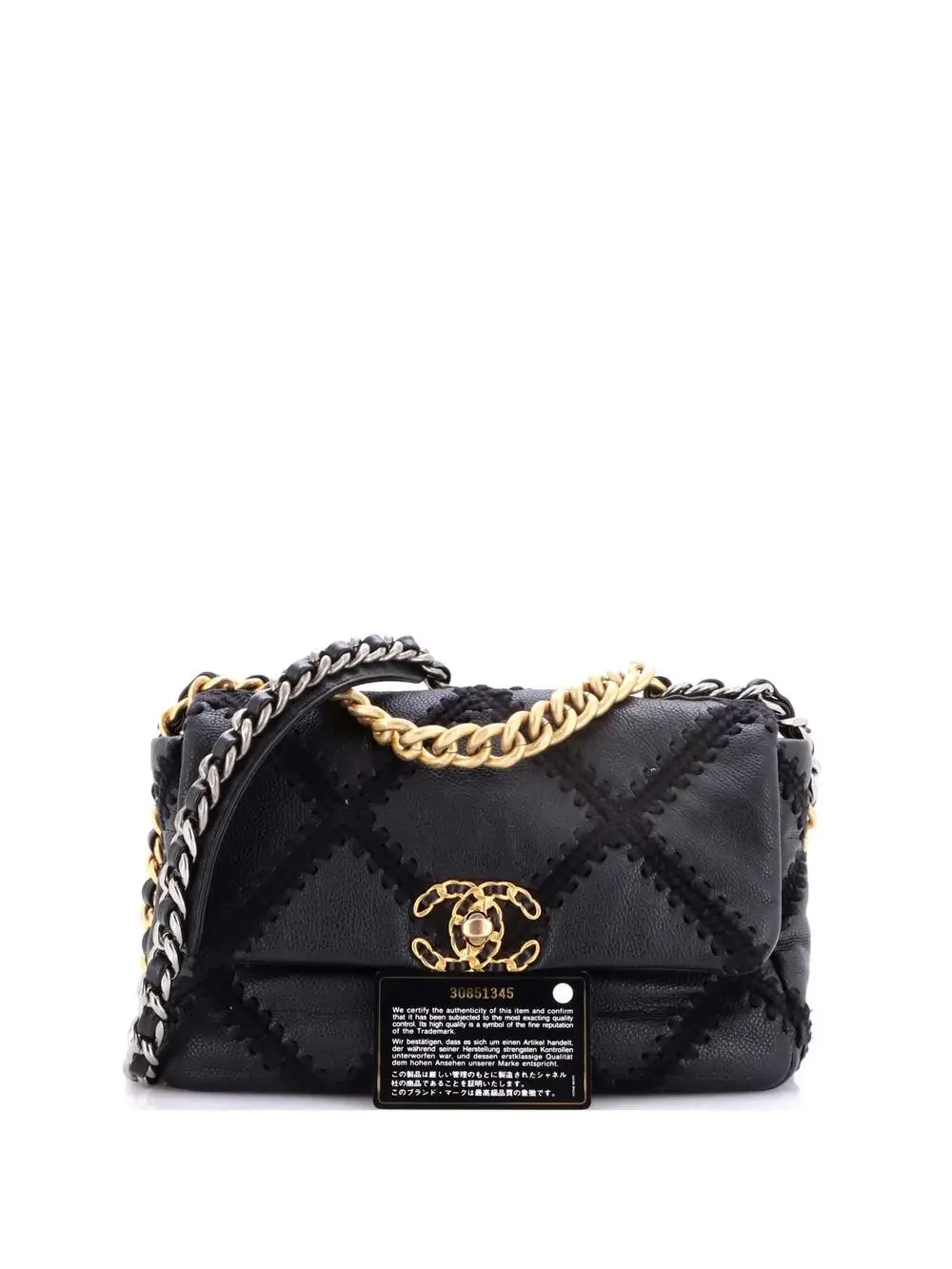 Chanel 19 Flap Bag Crochet Quilted #290186C40B